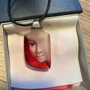 Mats Jonasson Red Mazzai necklace vintage